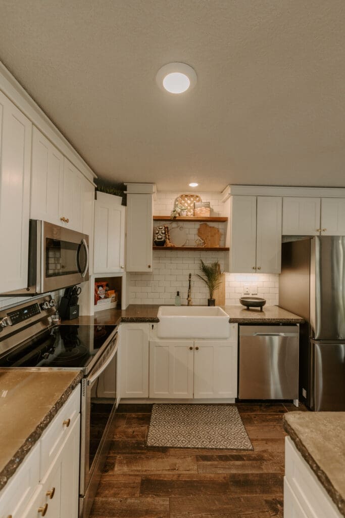 Fully equipped kitchen at Camp Digs designed for family meals and group gatherings